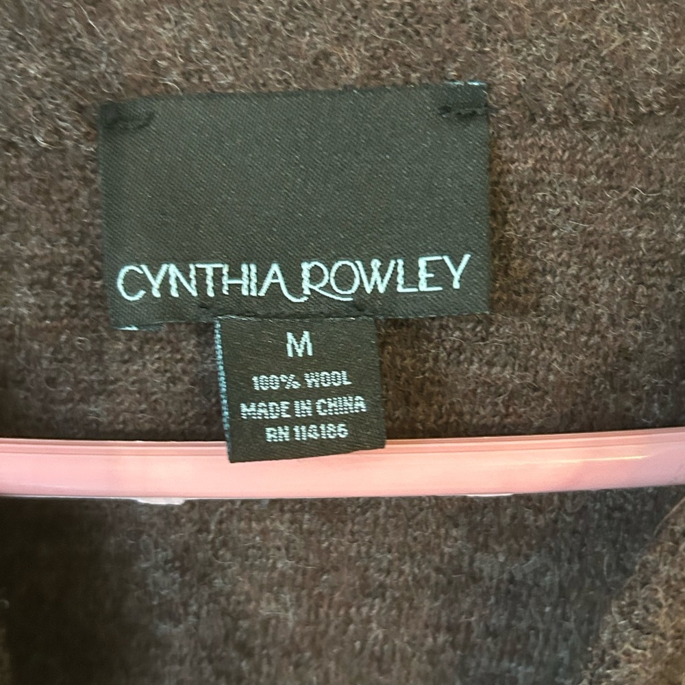 Cynthia Rowley Wool Cardigan in Light Brown Heather - Picture 6 of 7